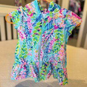Lily Pulitzer Little Girls Hooded Swim Cover Up Size XS (2-3)